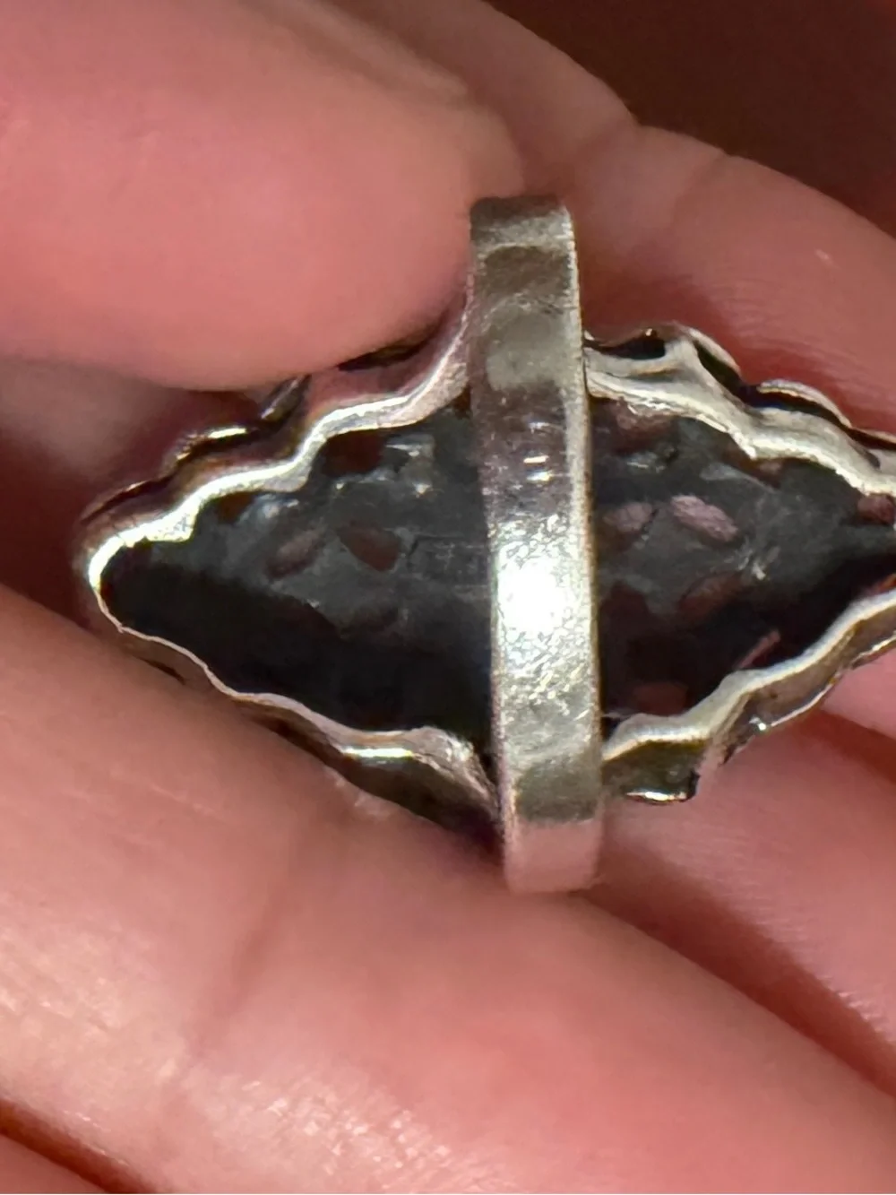 Vintage Sterling Silver Marcasite Floral Statement Ring